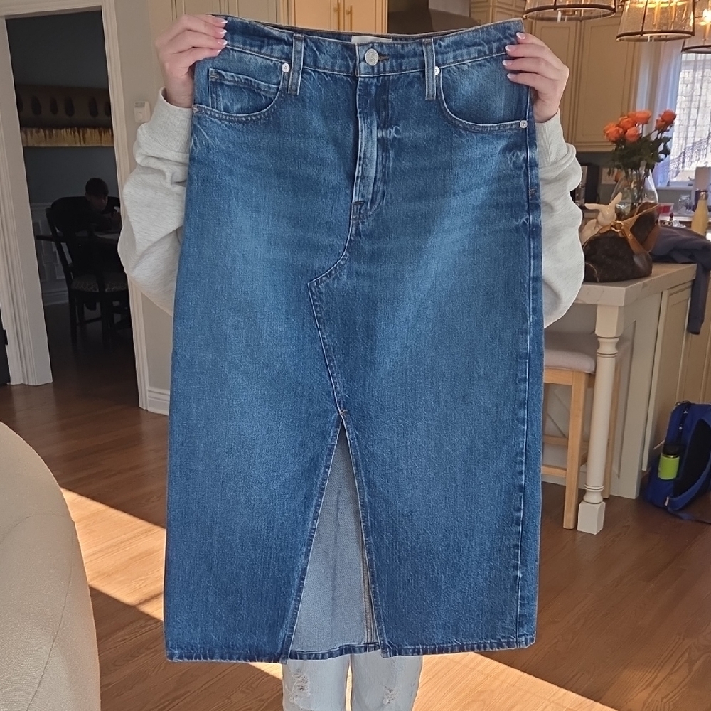 Frame midi denim skirt